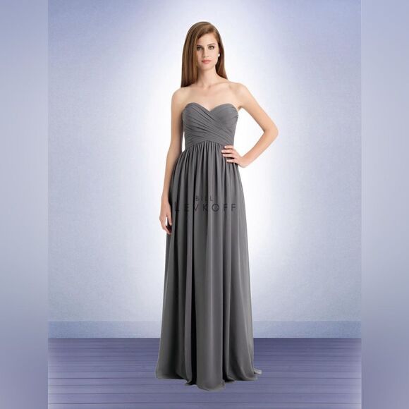 BILL LEVKOFF BRIDESMAID 386 Pewter Strapless NWT SAMPLE - Picture 1 of 8